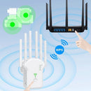 U13 1200Mbps WiFi Repeater Wireless WiFi Signal Repeater Extender High Gain 6 Antenna Dual-Band 2.4G/5G Network Amplifier WPS Router