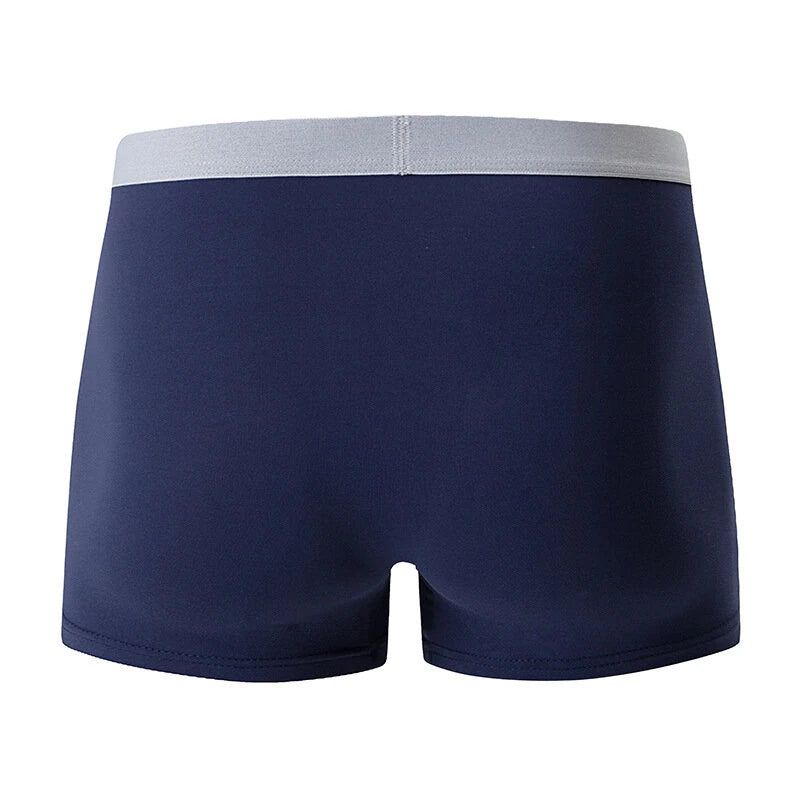10PCS Men's Underwear Solid Color Boxer Briefs Breathable & Comfortable Flat Pants Elastic Waist Casual Sport Shorts Underwear