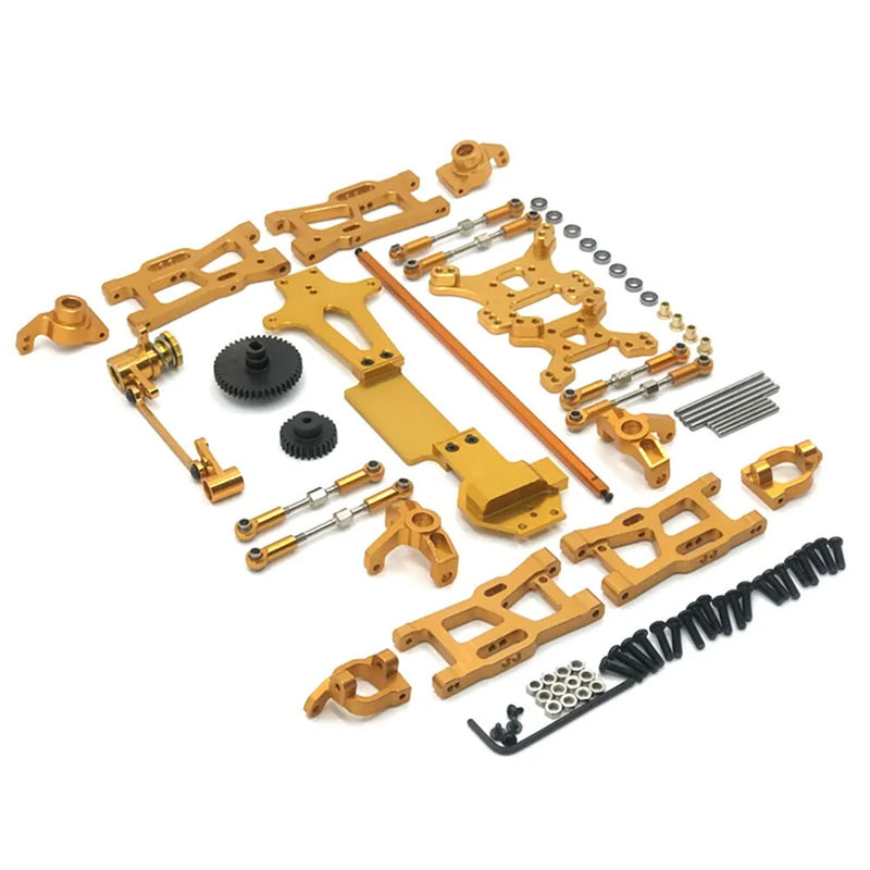 Upgrade Metal C Seat Steering Cup Swing Arm Central Drive Shaft For WLtoys 1/14 144010 144001 144002 RC Car Spare Parts