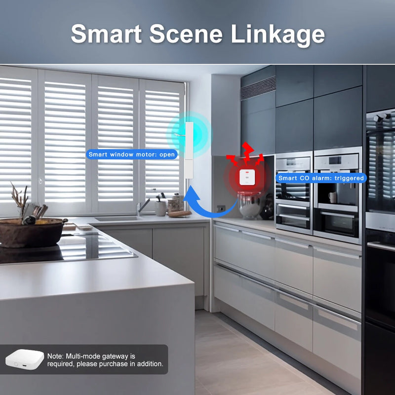 MOES Tuya CO Detector Alarm Gas Leak Carbon Monoxide Detector Wireless Household Gas Siren Alarm Sensor Smart Safety Home