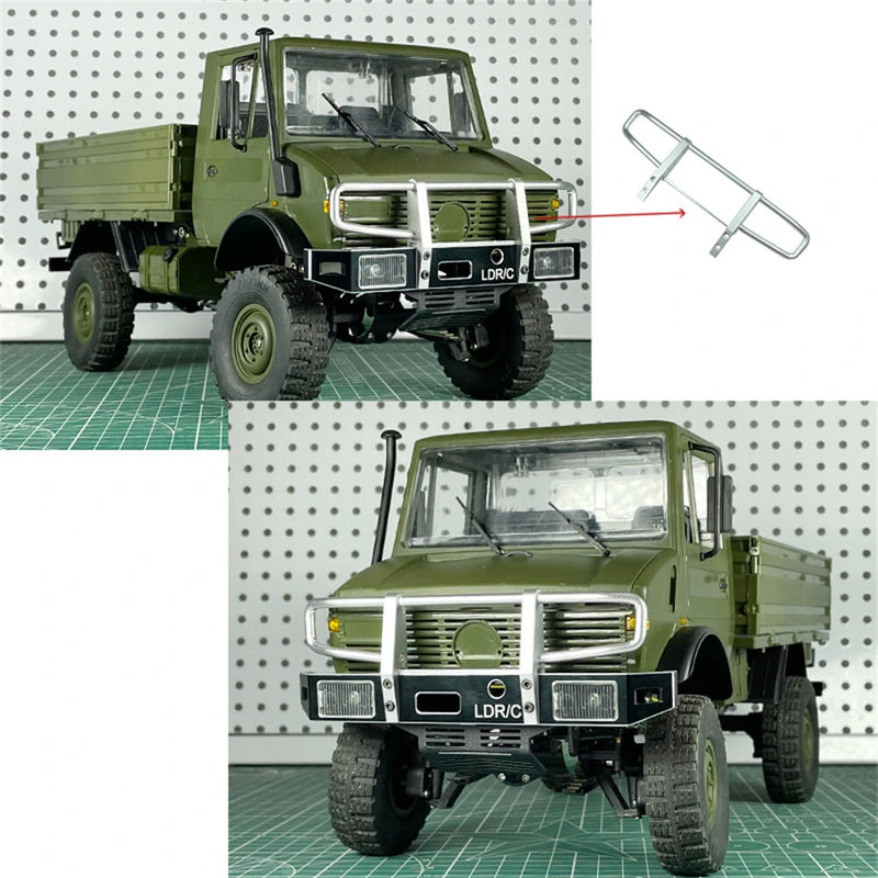 LDR/C LDP06 1/12 Unimog 435 RC Car Upgraded Metal Front Upper Bumper Protector LP0004 Vehicles Models Spare Parts