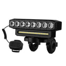 Cansses 3 in 1 4000mAh Battery Bike Headlight 6 Light Modes USB Fast Charging Waterproof Power Bank Phone Bicycle Front Light with 130db Horn for Night Cycling