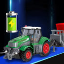 Landi QH205 1/24 27MHZ 4CH RC Car Farmer Series Wood Simulated Transport Model Light Sound Remote Control Toys Boys Dump Truck Engineering Vehicle Set Kids Gifts