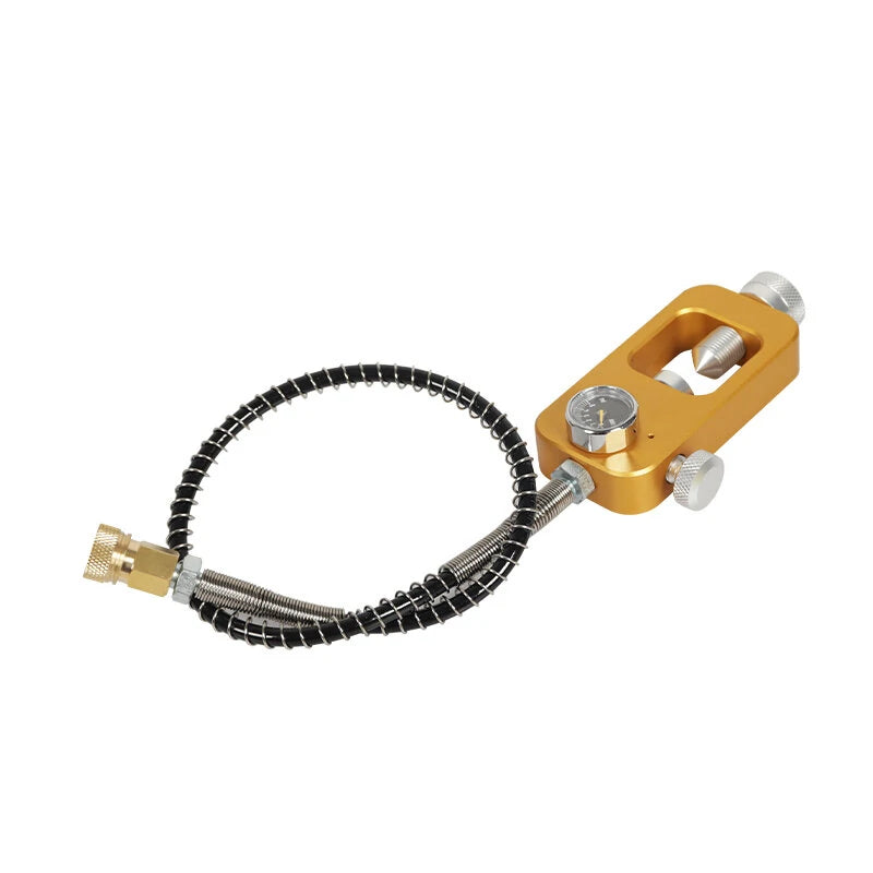 DIDEEP PSI Dial Mini Scuba Diving Tank Oxygen Cylinder Respirator Adapter 8MM Large to Small Scuba Tank Adapters Heads with Strap Tube
