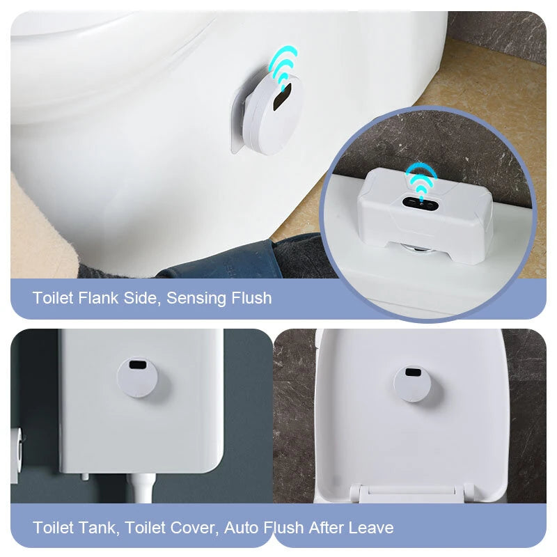 Toilet Flush Button Plastic Toilet Flush Button Toilet Smart Sensor Flusher ExternalInfrared Flush Smart Toilet Flushing Sensor