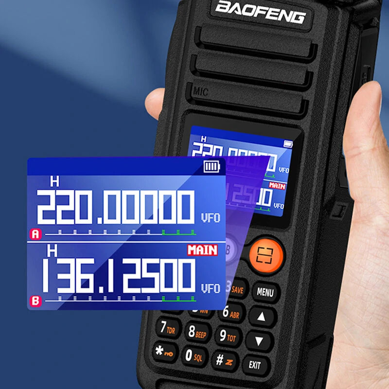 Baofeng UV27 10W Walkie Talkie 999 Channels UV Dual Band Portable CB Ham Radio with LED Flashlight FM Transceiver Rechargeable Two Way Radio
