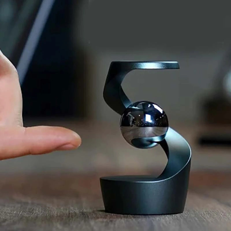 Floating Desk Toy Home Decoration Gravity Defying Kinetics Desk Toy Desktop Levitating Gyro Stress Reliever Kinetics Levitation Toy Optical Illusion Desk Toy