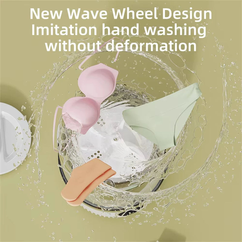 Mini Cordless Washing Machine Travel Underwear Small Sock Washing Machine with  LCD Digital Display Draining Portable Laundry Bucket