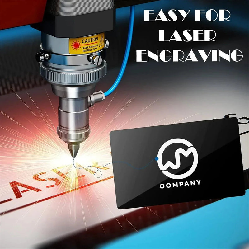 Laser Engraving Blank Aluminum Sheets 86x54x021mm Smooth Surface for Business Cards Gift Cards DIY Projects