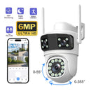 Guudgo Triple Lens Wireless Camera 2MP+2MP+2MP HD Outdoor Waterproof Surveillance Home Camera Mobile Remote 360 Degree Camera