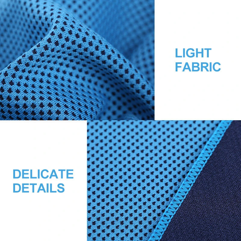 KALOAD 1pcs Portable Quick Drying Summer Cooling Towel with Round Silicone Box Soft Breathable Scarves for Sports Gym Running Yoga Fitness
