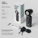 Tevorex Portable USB Rechargeable Handheld Fan with LED Light Refrigeration Foldable 100 Gear High-speed Desktop Outdoor Turbo Fan