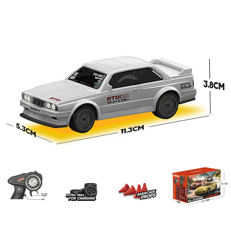 K1/K2/K3 RTR 1/43 2.4G 4WD Mini Drift RC Car Race LED Light Full Scale Desktop Remote Control High-Speed Motor On-Road Racing Vehicle Model Boys Gifts Toys