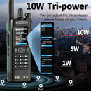 2Pcs Baofeng BF-UV32 GPS Walkie Talkie 10W Long Range Multi Band Bluetooth App 1000 Channels USB-C EU Charge Portable 2-Way Radio