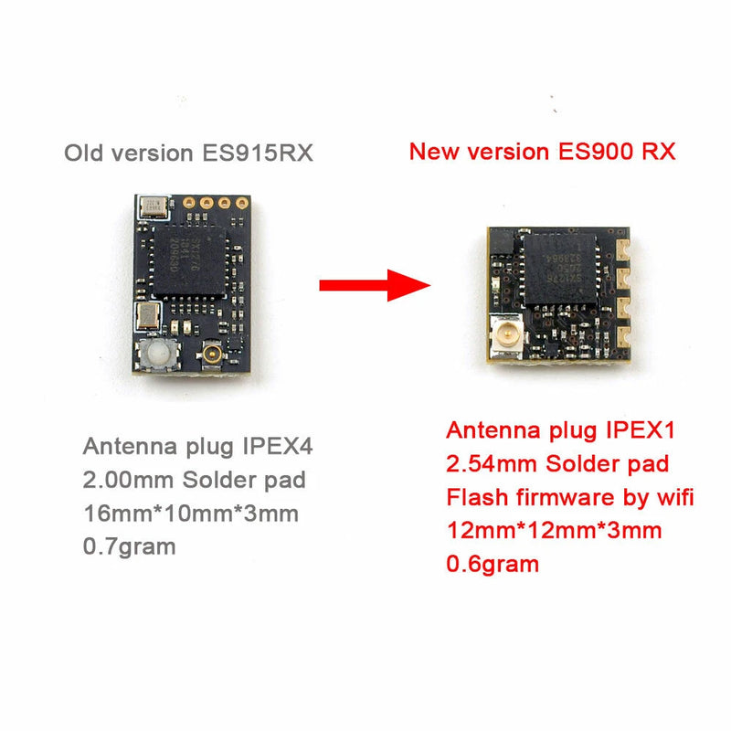 Happymodel ExpressLRS ELRS ES900TX 915MHz Ultra Long Range Transmitter Module and ES900RX 0.6g Receiver for Radiomaster TX16S Jumper T12 T16 T18 Transmitter