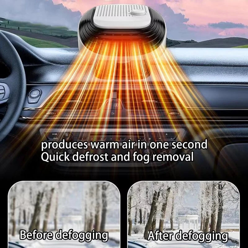 IPRee 2 in 1 120W Winter Fast Heating Car Heater 12V  Electric Fan Windshield Defogging Cooling for Truck RV SUV Travel Camper
