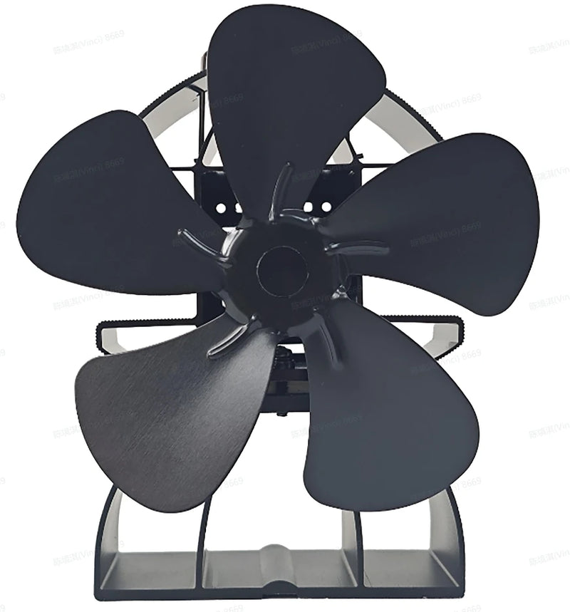 Energy Saving Fireplace Fan 5 Blade Fireplace Quiet Safe Heat Powered Stove Fan No Electricity Log Wood Burner Eco Friendly Fan-DY575J