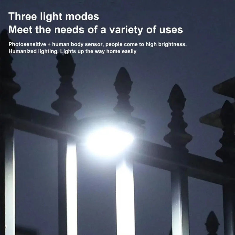 IPRee 3 Mode Solar Clip Lights IP65 Waterproof Super Bright Motion Sensor Lights Energy Conservation Warm Light Garden Wall Light
