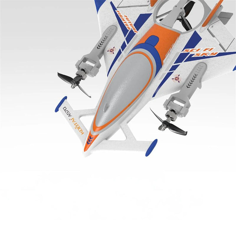 QIDI 570 2.4GHz 6CH 315mm Wingspan VTOL One Click Crane Mode Night Flying 6-Axis Gyro Brushless EPP RC Airplane RTF Compatible Futaba & DSM Receiver