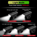 NEWBOLER Smart Bike Headlight 6000 Lumens Big Floodlight 10000mAh Battery Power Bank Waterproof Auto-light adjustment Front Light for MTB Road Cycling
