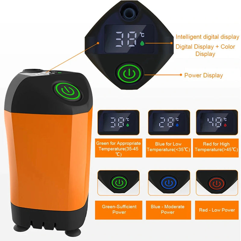 4800mAh Portable Outdoor Camping Electric Shower IPX7 Waterproof with Digital Display Electric Shower Pump for Hiking Travel Beach Pet Watering
