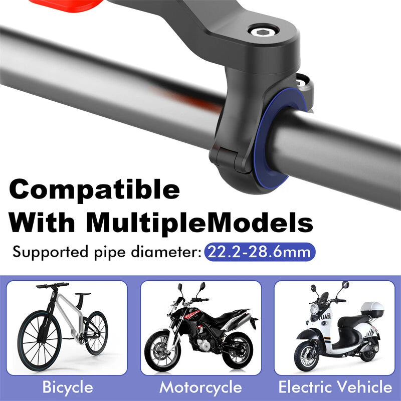 XANES Rotatable Bicycle Phone Holder 4.7"-7.2" inch Phone Shockproof Non-slip Motorcycle Holder Handlebar Mount Safety Lock Phone Holder