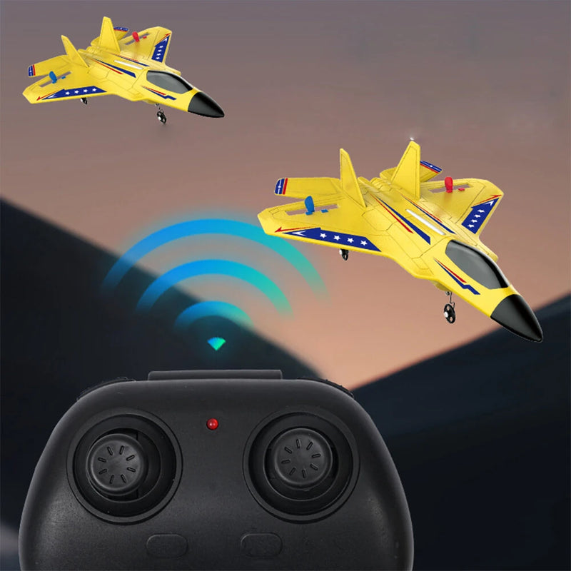 KFPLAN KF803 F22 Fighter 260mm Wingspan 2.4G 2CH EPP RC Airplane Fixed Wing RTF With LED Lights