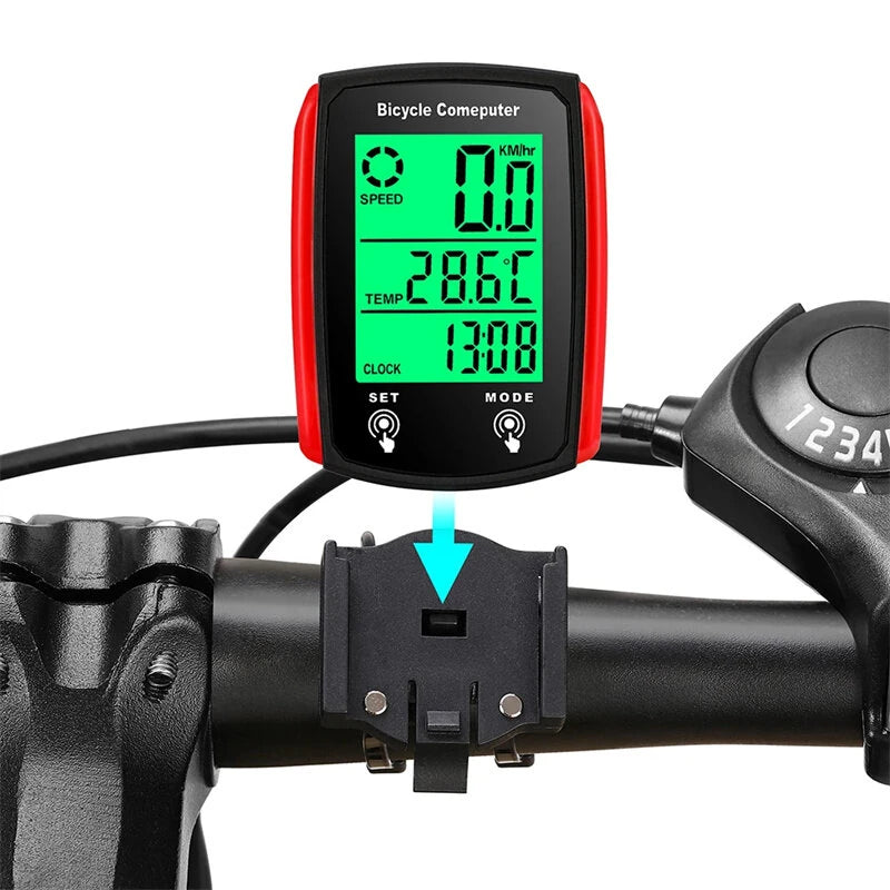 XANES Waterproof Bicycle Computer LCD Display Wired Speedometer Odometer Cycling Digital Bike Monitor