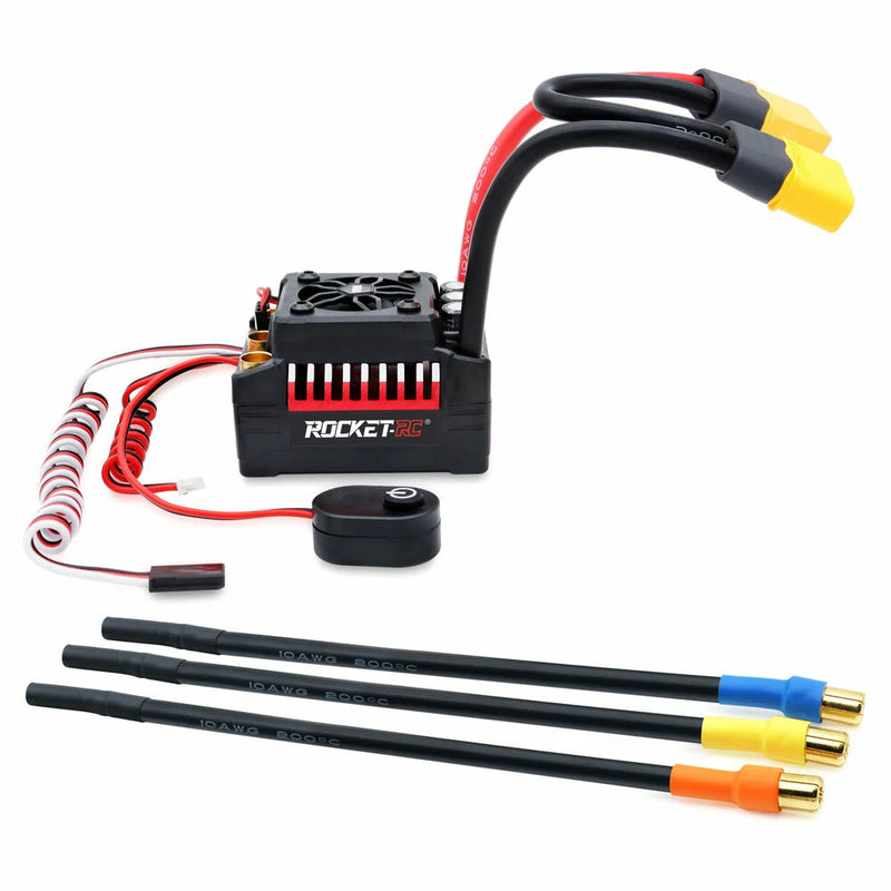 Surpass Hobby Rocket V2 Waterproof 130A/160A Brushless ESC for 1/7 1/8 RC Car Vehicles Model Parts
