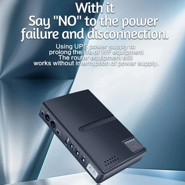 Mini UPS Uninterruptible Power Supply 10400mAh Battery Backup 5V 9V 12V for Router Monitor Camera High Capacity Portable Power Bank with Multiple Voltage Outputs