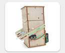 Wooden DIY Electric Powered Coin Eating Robot Puzzle Assembly Technology Small Production Creative Invention Mechanical Science Toy