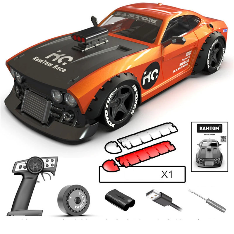 KAMTOM KM3299 RTR 1/32 2.4G 4WD Drift RC Car ESP Gyro Mini Race LED Light High Speed Racing On-Road Electric Remote Radio Control Vehicles Model Child Toys Boys Kids Gifts