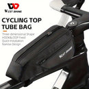 WEST BIKING 1L Bicycle Top Tube Bag Narrow Side Design Velcro Fastening Portable Zipper Storage Cycling Bag for MTB & Road Bikes
