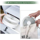 Tevorex 7200mAh Telescopic Folding Fan USB Charging Portable Mini Electric Fan Dormitory Outdoor Cooling Appliances Adjustable Home Fan