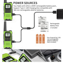 Baofeng BF-T22 Walkie Talkies 16 Channels 446MHz PMR License-Free Two-Way Radios LED Flashlight Hands-Free VOXs 1400mAh Type-C USB Charging