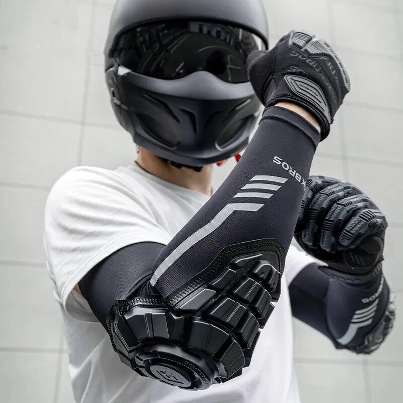 ROCKBROS 1 Pair Motorcycle Bicycle Elbow Pads Ice Silk Protection for Cycling Racing Touring and Outdoor Sports