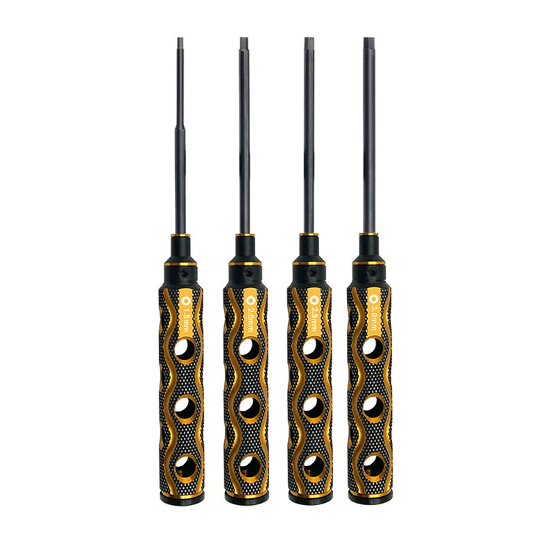 RJX 4PCS Hollow Handle Hex Screw driver Tools Kit Set 1.5mm / 2.0mm / 2.5mm / 3.0mm for RC Models Car Boat Airplane