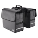 WEST BIKING 36L Bicycle Pannier Bag Waterproof Carbon Leather Bike Rack Trunk Handbag Outdoor Travel Cycling Rear Seat Cargo Bag