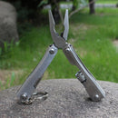 IPRee Labor Saving Mini Multitool Pliers with Led Light Lightweight Folding Pliers Antirust Stainless Steel Outdoor Tools Hiking