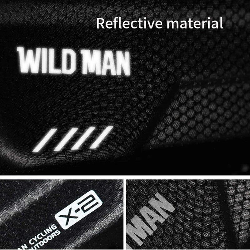 WILD MAN Rainproof Bycicle Bag Fits 5.5-6.7 inch Mobile Phone Touch Screen Front Frame Bike Bag Top Tube for Mountain Road Bike MTB Cycling