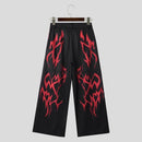 INCERUN Mens Solid Color Gradient Pattern Pant Comfortable Button Zipper Wide Legged Long Trousers for Men