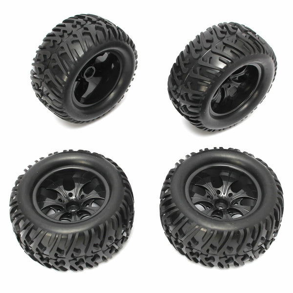 4PCS Wheel Rim & Tires HSP 1:10 Monster Truck RC Car 12mm Hub 88005