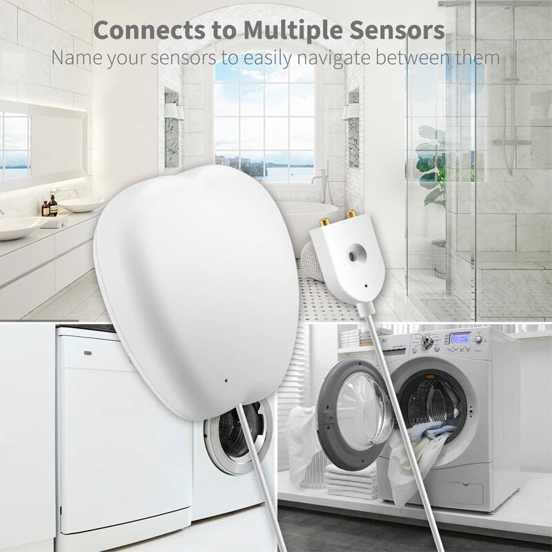 MoesHouse WiFi Tuya Water Leakage Detector Wireless Remote APP Monitor Water Leakage Detection Alarm Notification Push Work with Alexa Google