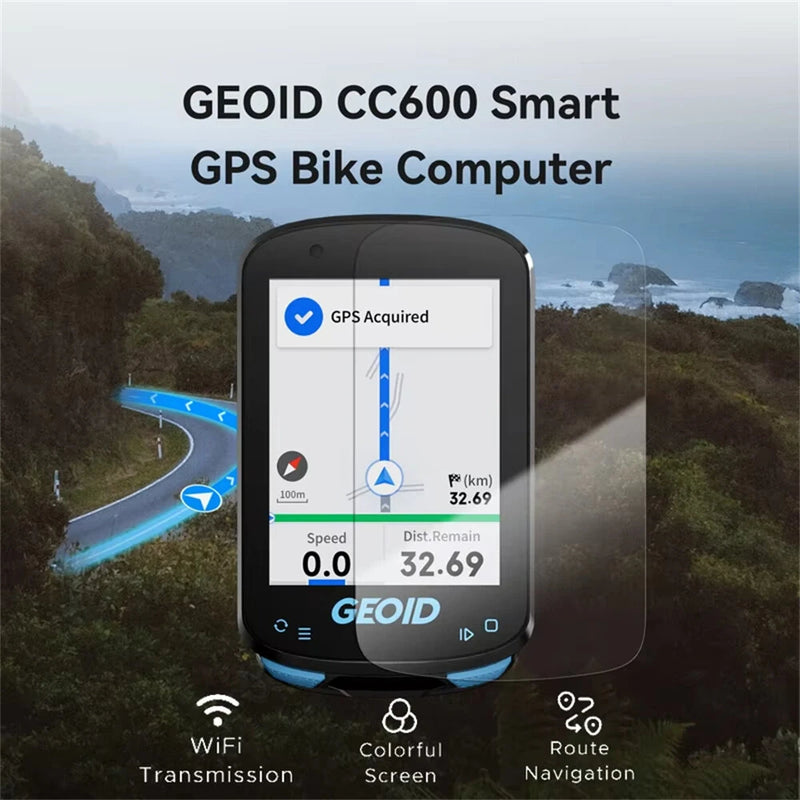 GEOID CC600 Smart Bicycle Computer Wireless With Bluetooth ANT+ Cycling Speedometer IPX7 Waterproof Bike Odometer Stopwatch Bike Accessories For MTB Road Cycle City Bike