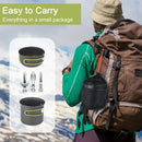 Lightweight Aluminum Alloy Camping Pot Hiking Picnic Tourist Tableware Set Outdoor Stove Pot Pan Plastic Bowl Outdoor Cookware