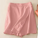 ZANZEA Women Commute Back Elastic Waist Solid Summer Casual Skirt Shorts