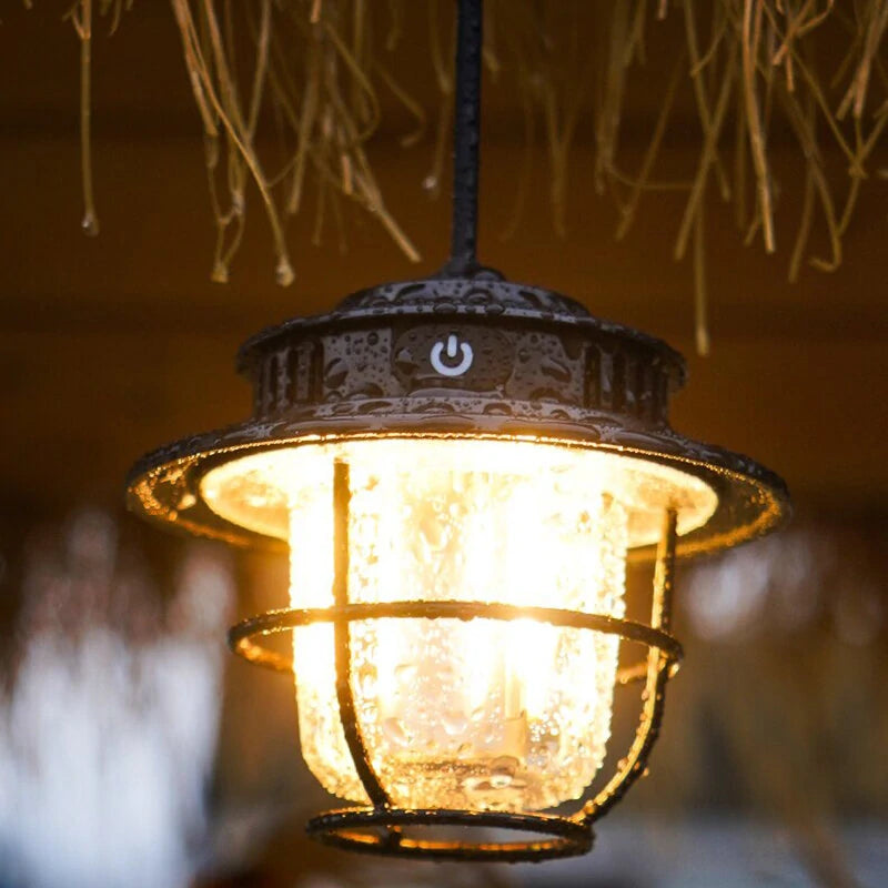 Multifunctional Outdoor Camping LED Retro Camping Searchlight Handle Hook Portable Tent Camping Light