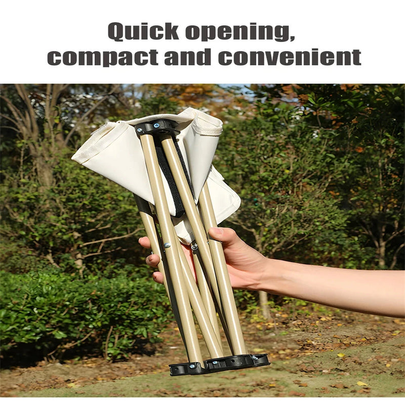 IPRee Portable Camping Folding Chair Outdoor Foldable Camping Stool Fishing Chair Oxford Light Cloth Folding Beach Chair Picnic Seat