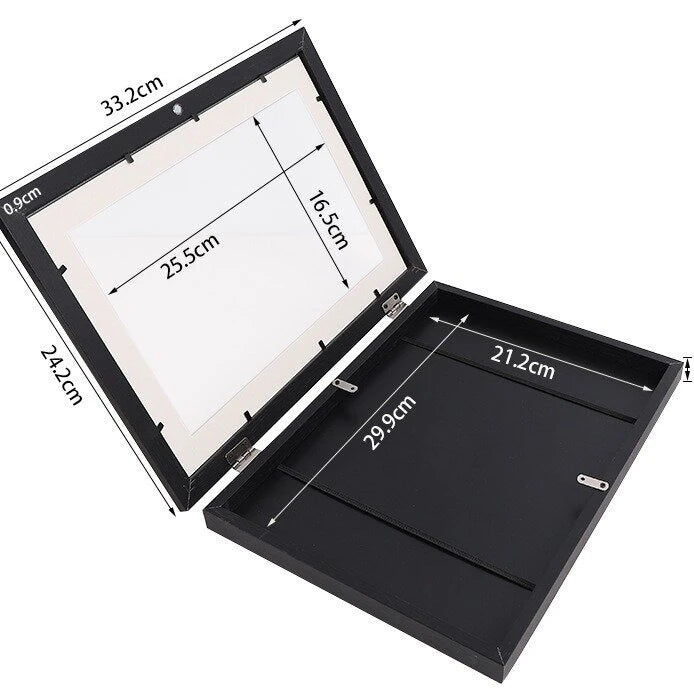 2pcs Children's Art Frames A4 Front Hole Art Frame for Kids 2 Wooden Picture Frames for 50-200 Photos