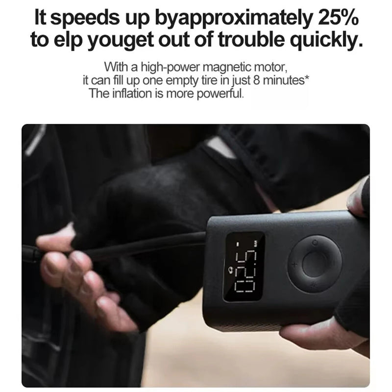 [2025 Version]XIAOMI Mijia 2D 150PSI Smart Bike Pump 2000mAh Battery Power Bank USB Charging LED Display Electric Portable Air Pump Camping Cycling Car Basketball Football Pump for XIAOMI SU7